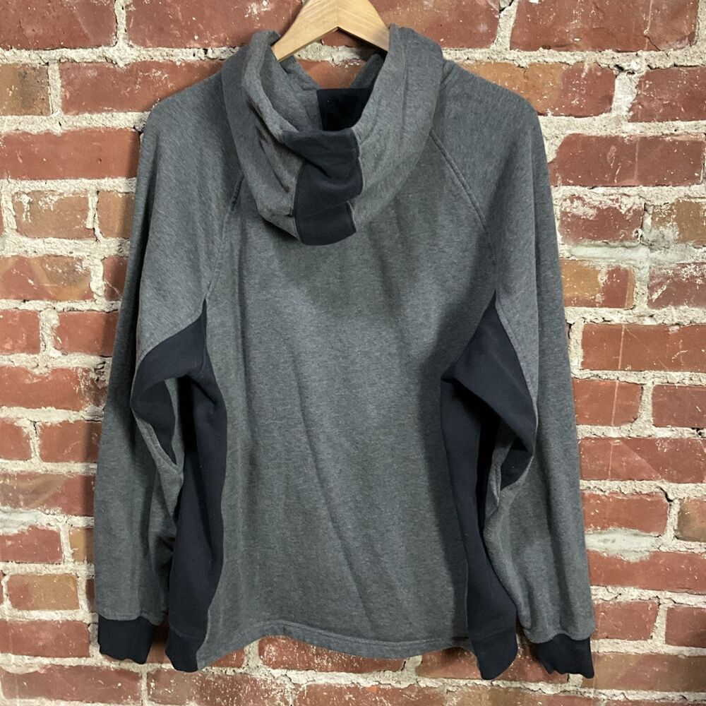Men’s Under Armour Coldgear Hoodie Sweatshirt Large Gray Black Fitted - Picture 4 of 5